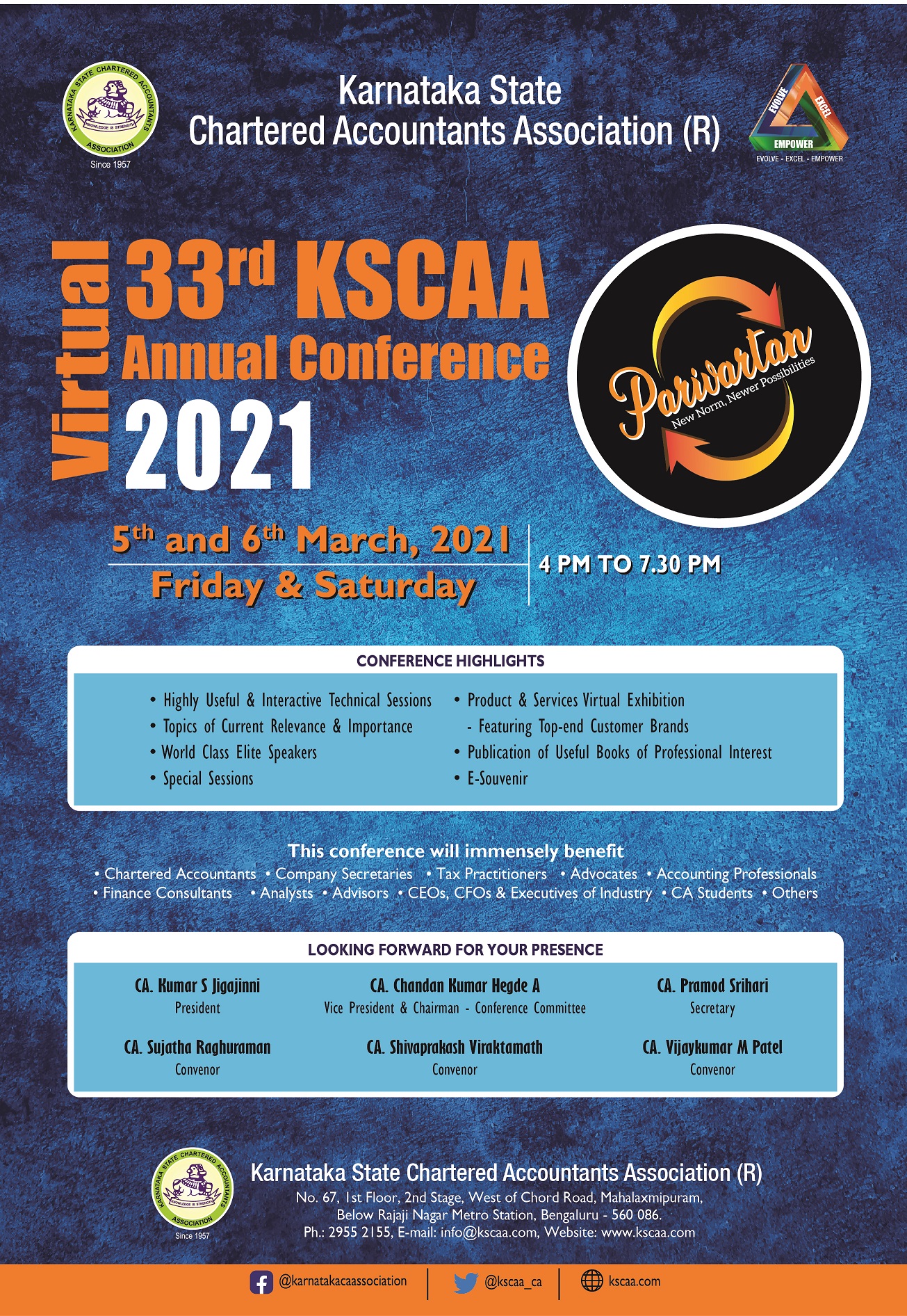 KSCAA Annual Conference 2021 Delegate Flyer_Pg 1 KARNATAKA STATE