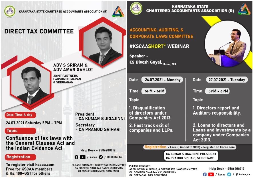 24 & 26th KARNATAKA STATE CHARTERED ACCOUNTANTS ASSOCIATION (R)