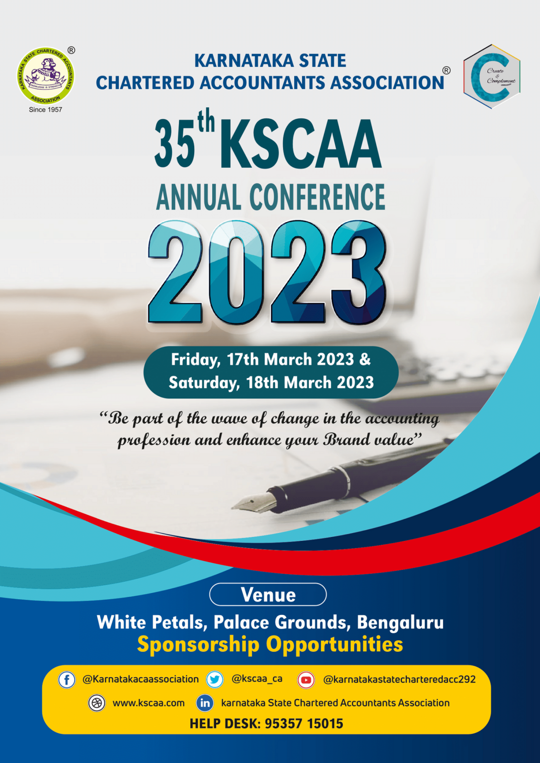 35th KSCAA Annual Conference 2023 Sponsorship KARNATAKA STATE