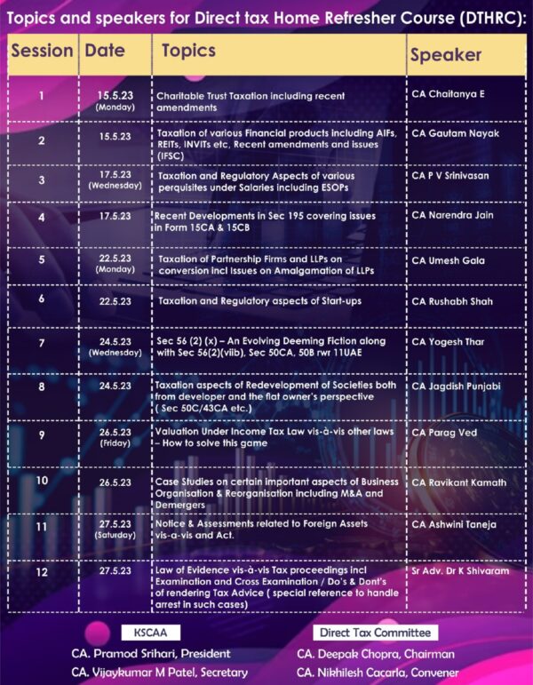 Direct Tax Home Refresher Course | 15th May to 27th May 2023 - Image 2