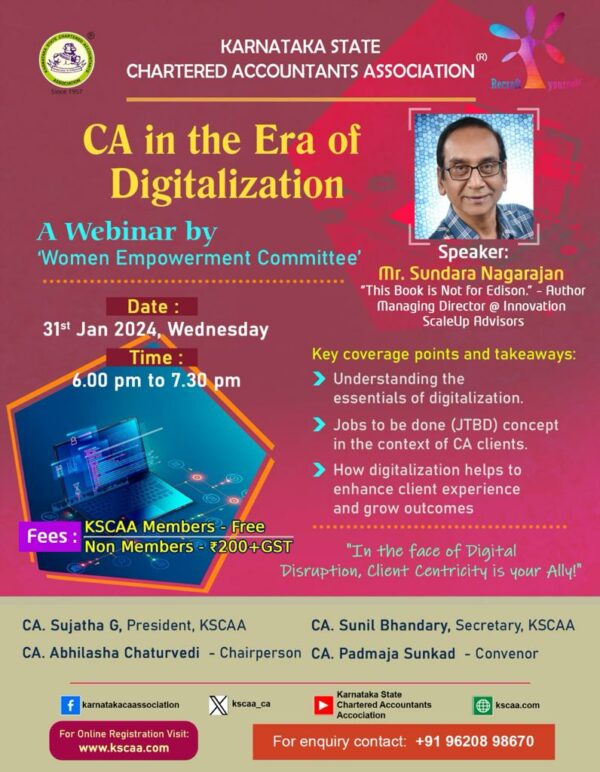 CA in the Era of Digitalization | 31-01-2024 | Non-KSCAA Members