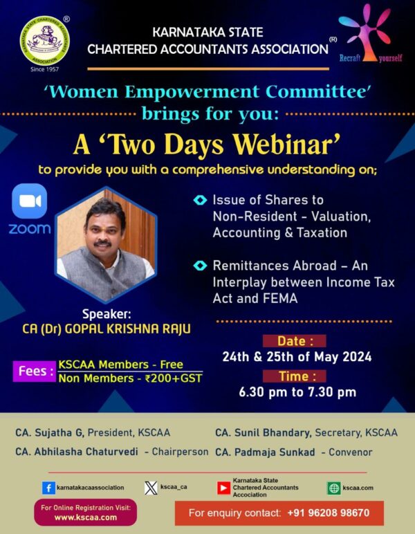 2 Days Webinar on International Taxation | 24th & 25th May 2024 | Non-Member